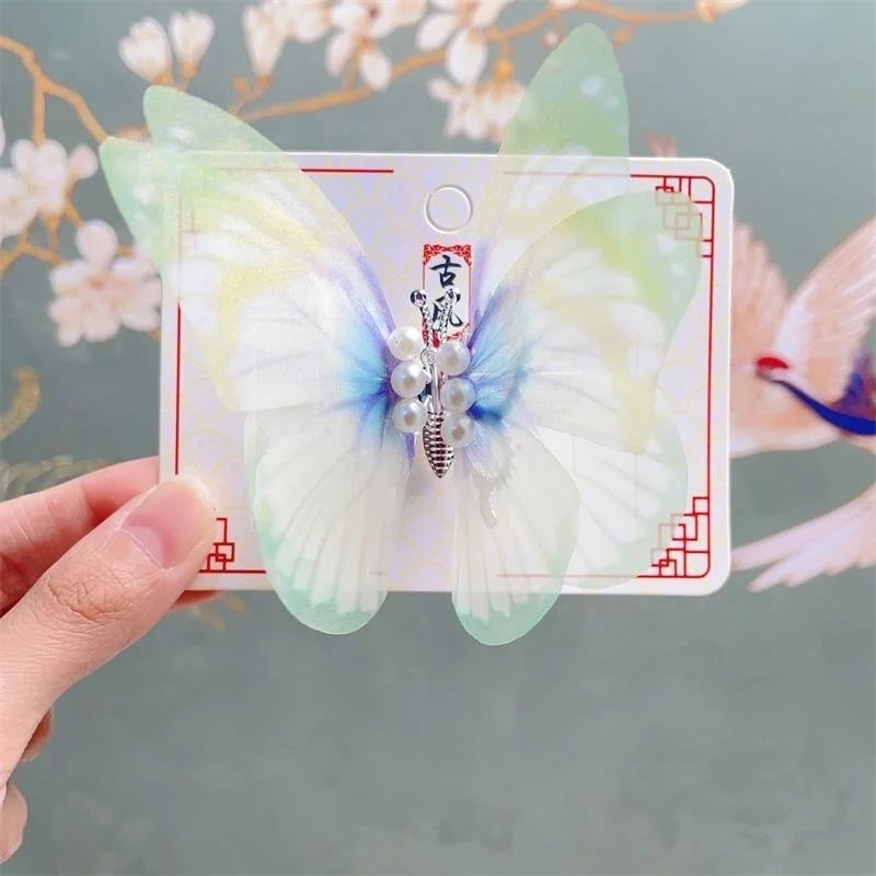 1PCS New Moving Dreamlike Butterfly Baby Hairpins Girls Hair Clips Kids Headwear Children Cute Hair Accessories