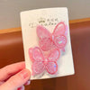 2PCS New Sequin Butterfly Girls Tie Up A Ponytail Kids Elastic Hair Bands Hair Accessories Cute Children Hair Ties Baby Headwear