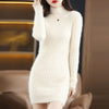 Autumn and Winter 2022 Long Women's Sweater 100% Mink Cashmere High Neck Knitted Pullover Korean Fashion Soft Women's Top