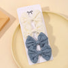 4Pcs/Set Lovely Bowknot Clips Hairpins Baby Girl Fresh Pastoral Style Hairclips Hair Accessories Kids Print Hollow Hairgripe