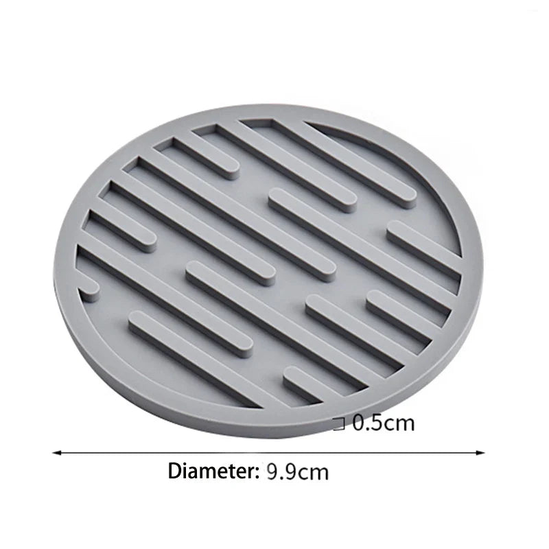 Food Grade Silicone Cup Coaster Tabletop Protection Slip Insulation Pad Glass Cup Mat Hot Drink Holder Home Kitchen Accessories