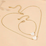 Load image into Gallery viewer, Fashion Shell Necklace Set Love Clover Grass Star Necklace Bracelet Sets Gift for Friends Women Mom 18k Stainless Steel
