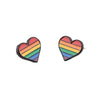 Rainbow Transgender Flag pride LGBT Lovers Heart Piercing Stud Earrings Jewelry For Women Men Gift Stainless Steel Earring