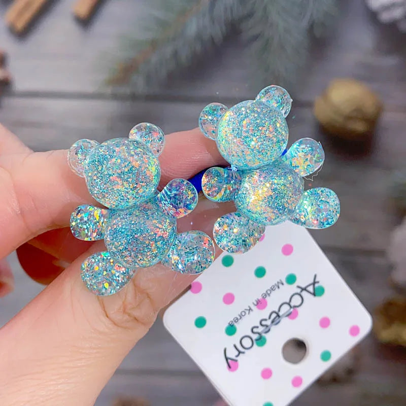 Children Sequins Floral Elastic Hair Bands Rubber Band Hair Tie Princess Kawaii Rope Headwear Girls Kids Hair Accessories