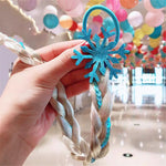 Load image into Gallery viewer, Girls Hair Bow Kids Rainbow Hair Tie Princess Accessories Toddler Snowflake Elastics Baby Accessories No Damage Braid
