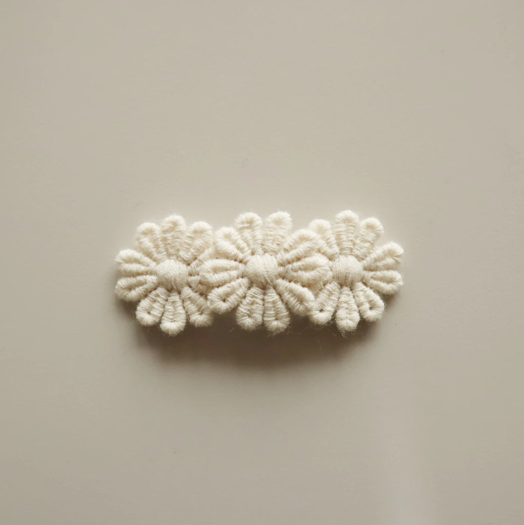 Cute Baby Girl Hair Clips Cotton Lace Triple Flowers Kids Hair Accessories  Princess Barrette Spring Korean Style Hairpins