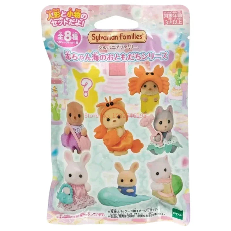 Japan Sylvanian Kawaii Camping Dress Up Baby Doll Anime Cute Figrues Room Ornaments Families Christmas Flocking Toys Gifts