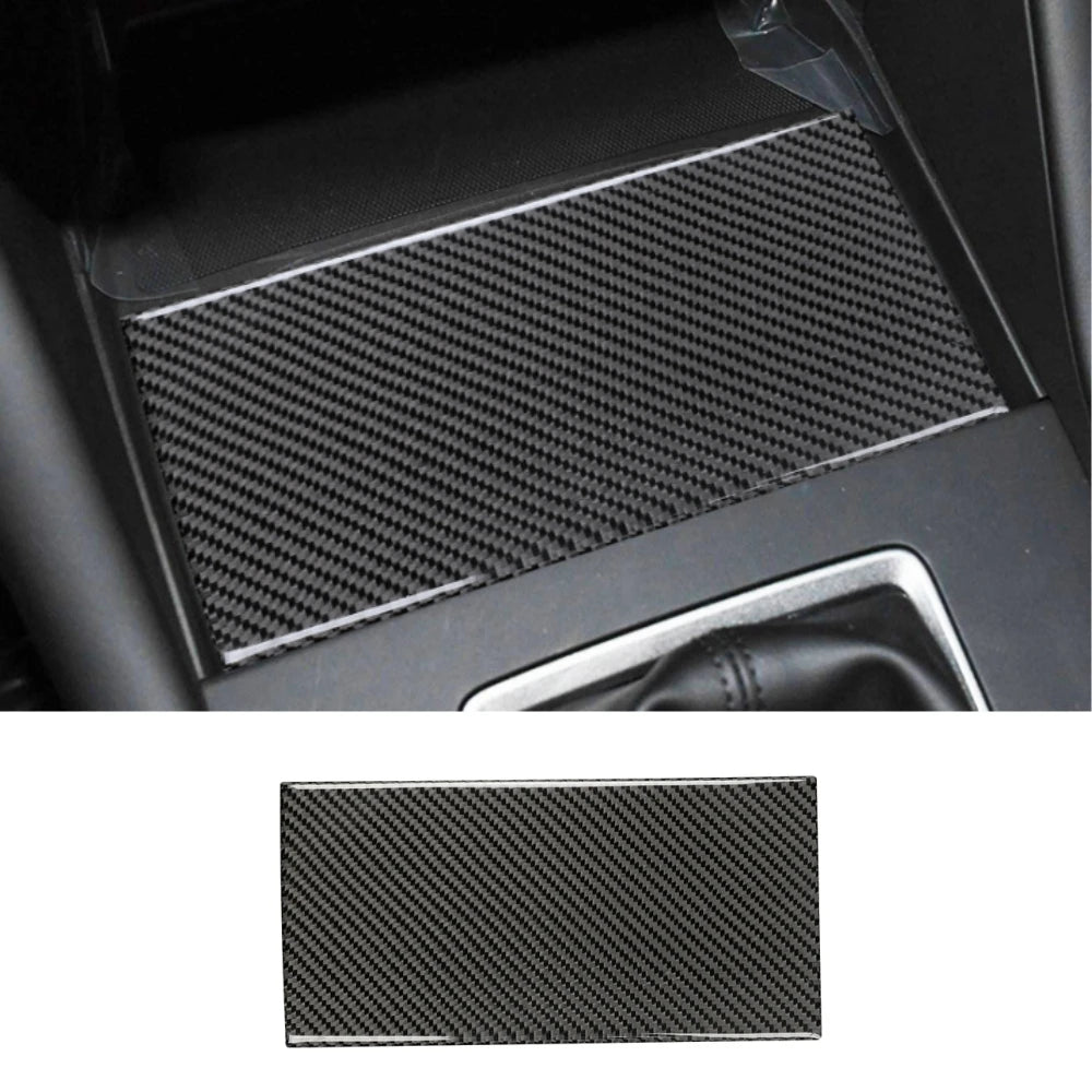 For Mazda 3 AXELA 2020-2023 Car Central Control Water Cup Cover Decorative Sticker Automotive Interior Accessories Carbon Fiber