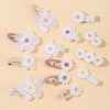 5/2/1/pcs Ins Daisy Flower Hair Clips Baby Girl Hairpins for Kids Lace White Barette Princess Hooks Infant Accessories Korean