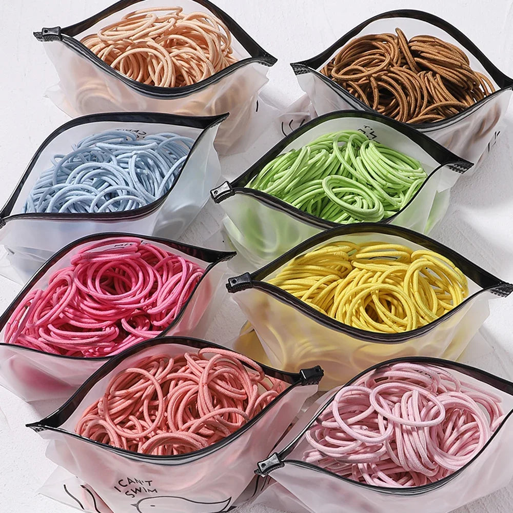 30/50pcs High Elastic Rubber Band for Women Girls Black Hair Tie Kids Children Wide Ponytail Holder Hair Accessories Wholesale