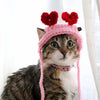 Pet Cat Headwear Knitted Two Love Headgear Pet Birthday Dress Up Dog Hats Cat Accessories Pet Dog Birthday Christmas gift