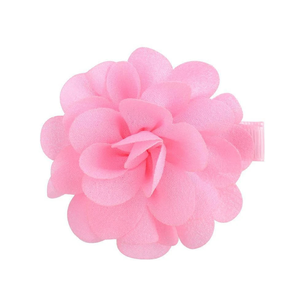 20pcs/lot 2" Chiffon Flower Newborn Infant Kids Hair Clips Children Girls Hairpins In Pairs Headwear Accessories Gift Sets