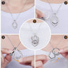 Zinc Alloy Simple Ring Holder Pendant Necklace Geometric Clear Rhinestone Necklace Women Fashion Jewelry Gift 42cm(16 4/8") Long