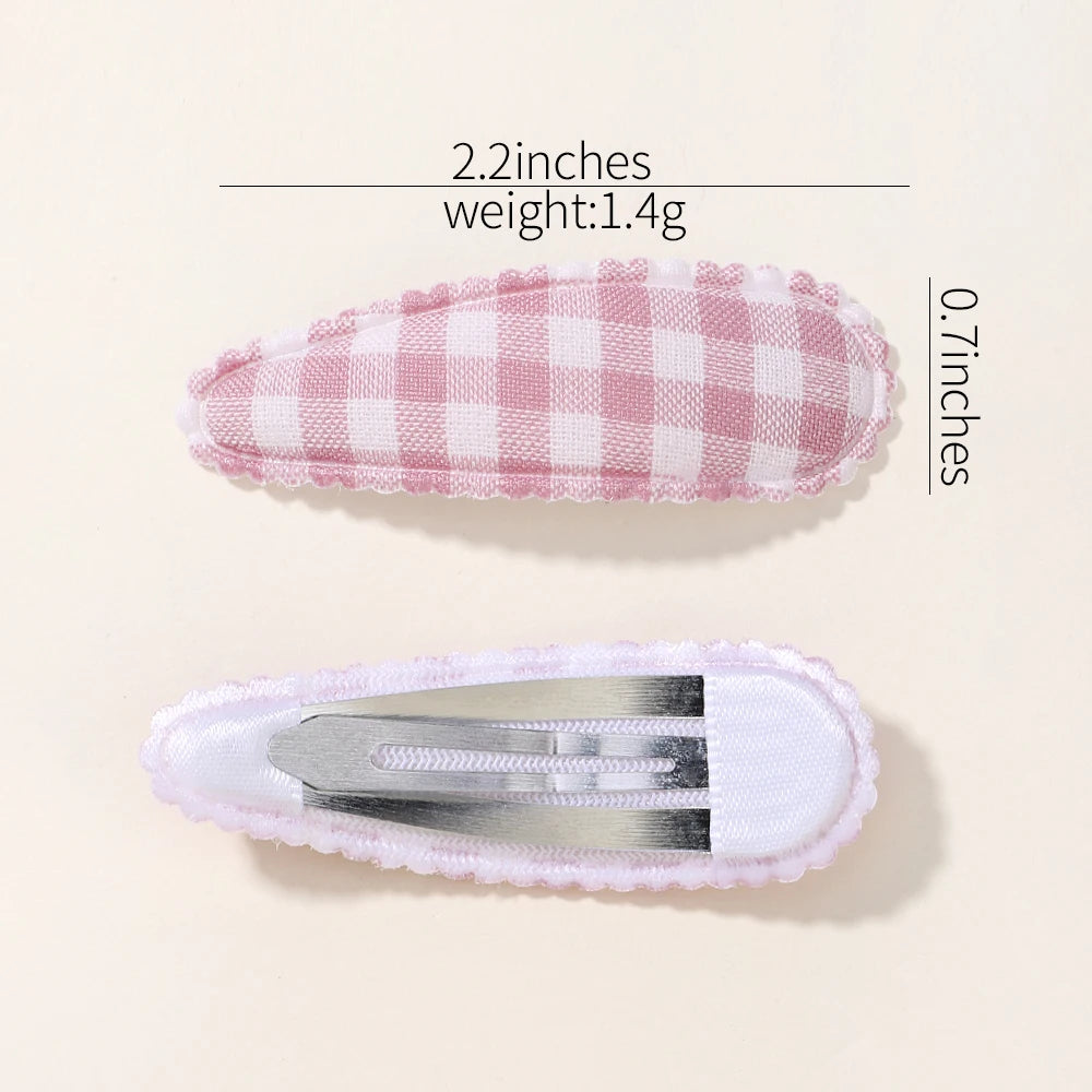 6/10Pcs Fashion Print Hairclips with Paper Jam Girl Waterdrop Broken Hair BB Clip Handmade Hairpin Headwear Kid Hair Accessories