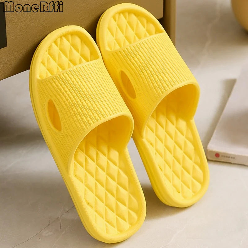 Summer Slippers Men Thick Sole Beach Slides Women Bathroom Anti-Slip Slipper Soft Sandals Fashion Flip-Flops Ultra-Light Shoes