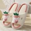 Four Seasons Indoor Home Sandals Cute Cartoon Frog Milk Cow House Slippers Personalized Couple Slides Women Linen Slippers