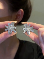 Load image into Gallery viewer, Korean New Fashion Bow Shaped Stud Earring for Women Bling Charm Inlaid Zircon Bowknot Earring Wedding Engagement Jewelry Gifts
