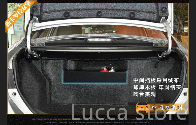 For Toyota Corolla E170 E210 2014-2023 Car Accessories Auto Trunk Side Storage Organizer Board Partitions Plate Tail Box Shield