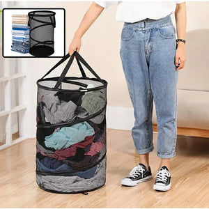 Multi High-quality Cylindrical Folding Laundry Basket Clothes Toy Household large Laundry Hamper Sundries Organizer Basket