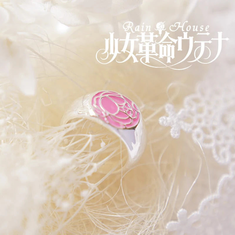 Anime Tenjo Utena Cosplay Ring Unisex Adjustable Opening Couple Rings Jewelry Accessories Gifts