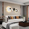 Modern White Black Metal LED Wall Lamp For Foyer Hall Office Shop Dining Room 3 Changeable Dimming 120cm Atmosphere Lighting