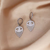 Stainless Steel Meditation Yoga Witch Hat Pendant Hoop Earrings Evil Eye Earrings For Women Girls Vintage Jewelry Birthday Gift