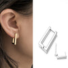 Fashion Minimalist Square Hoop Earring For Women Girls Ear Huggie Rectangle Hoops Dangle 2024 Trendy Jewelry Gifts