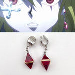 Load image into Gallery viewer, Anime HUNTER×HUNTER Kurapika Ear Clip No Piercing Eardrop Red Zircon Pendant Unisex Gothic Earrings Cosplay Accessories Prop
