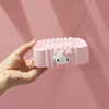 Kawaii Sanrio Hello Kitty Soap Tray Anime My Melody Soap Dishes Non-slip Drain Travel Home Bathroom Soap Box Bathroom Accessory