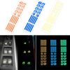 Car Window Button Luminous Sticker Lifter Switch Night Fluorescent Decals Cars Interior Stickers Auto Accessories