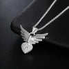 925 Sterling Silver 18 inches Zircon elegant Heart wings Pendant Necklace For Women Fashion Jewelry Christmas Gifts