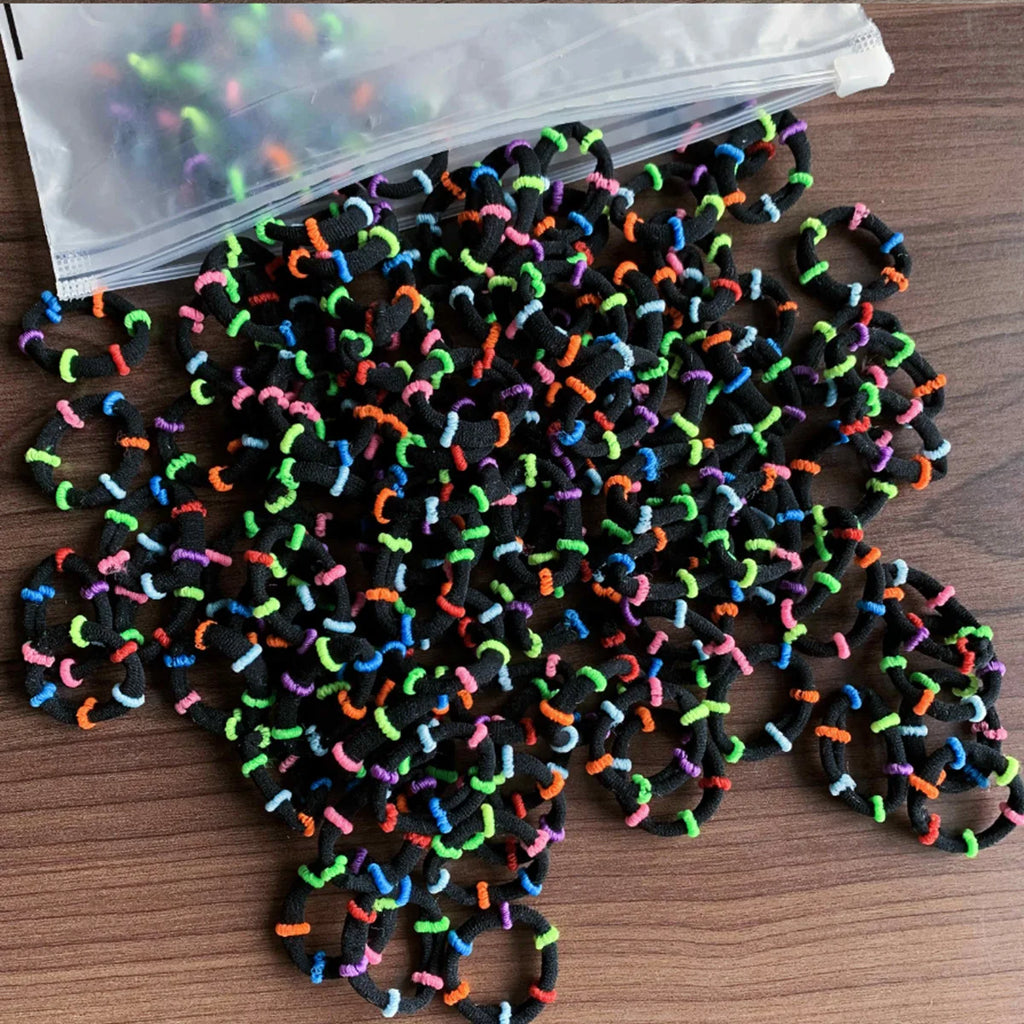 50/100Pcs Hair Bands for Children Colorful Nylon Scrunchie Hair Ties Rubber Band Kids Elastic Hair Leagues Girl Accessories