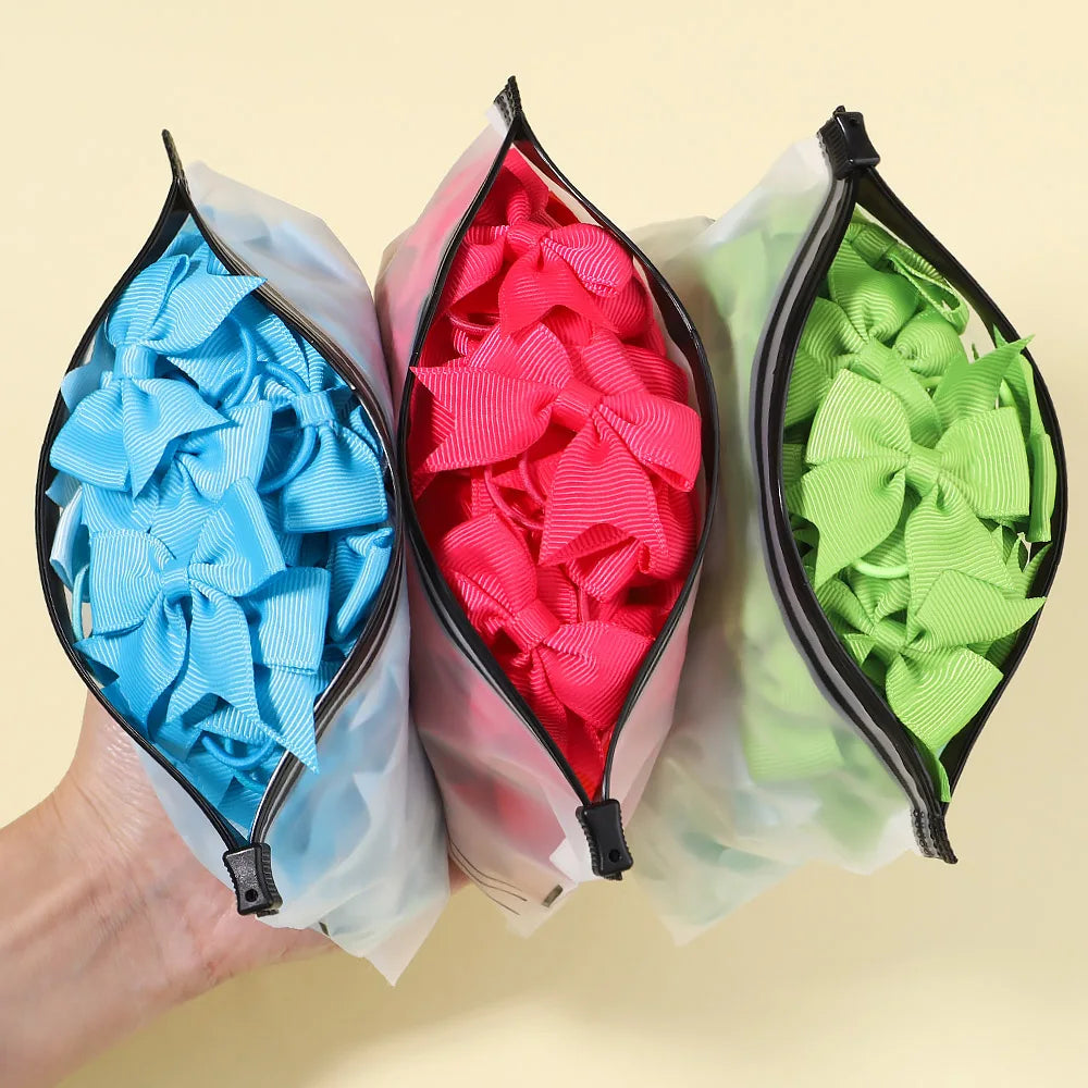 5/10/20Pcs Mini Solid Bows Elastic Hair Bands Kids Girls Small Rubber Band Hair Rope Ponytail Holder Headwear Hair Accessories
