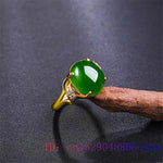 Load image into Gallery viewer, Green Jade Ring Women Natural Crystal Men Amulet Gifts Fashion Zircon Chalcedony Jewelry 925 Silver Charm Gemstone
