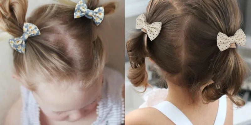 10Pcs/Lot  Children's Cute Headwear Hair Accessories Baby's Basic Bow Tie Band Set Small Scrunchie Kids Elastic Hair Ties