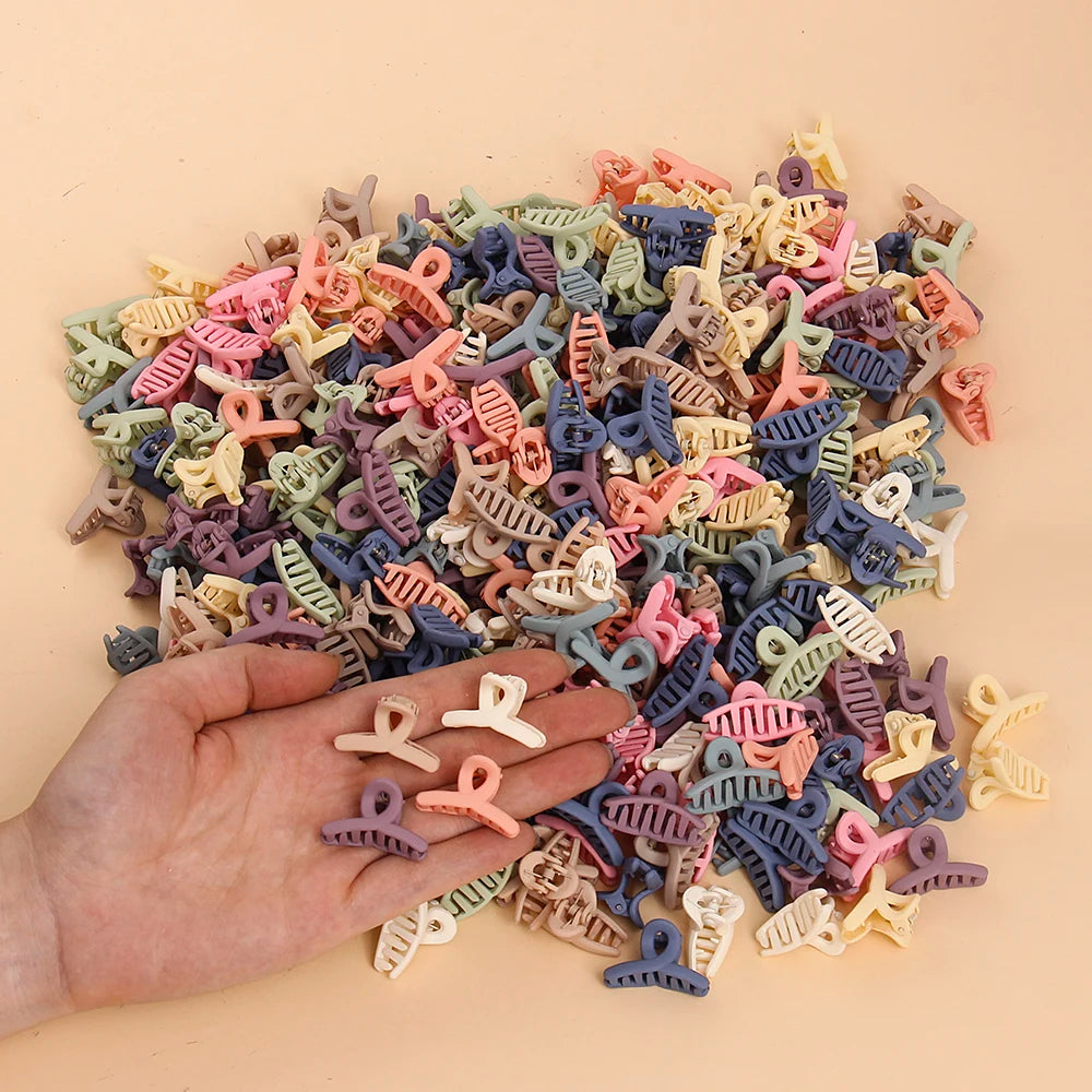 Cwllrn Matte Mini Kawaii Black Hair Claw Clips Barrettes Women Girls Hair Styling Hairgrips Hairclip Clamp Kids Hair Accessorie