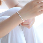 Load image into Gallery viewer, Free Shipping Top Quality 925 Sterling Silver Bracelet Fashion Gift Korean Silver Jewelry Small Square Silver Plated Bracelet
