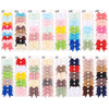 10Pcs/Set New Cute Solid Ribbon Bowknot Hair Clips for Baby Girls Handmade Bows Hairpin Barrettes Headwear Kids Hair Accessories