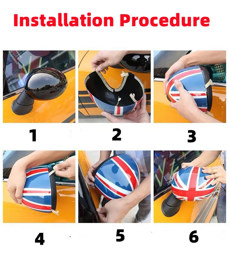 For MINI Cooper One S JCW F54 F55 F56 F57 F60 2015-2019 Union Jack Car Shell Outside Rear View Mirror Covers Accessories