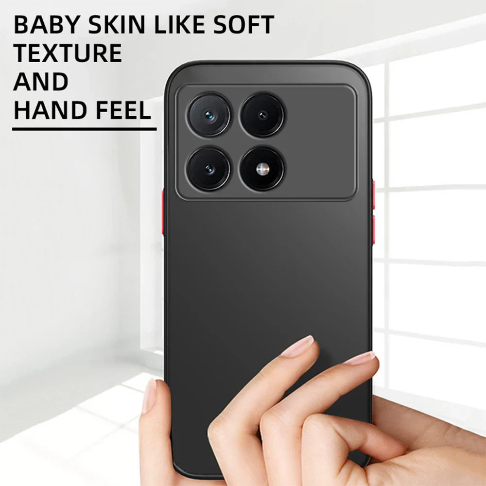 Camera Protect Matte Back Fundas For Xiaomi Poco F6 Pro Case Little F 6 F6Pro PocoF6 PocoF6Pro 5G Hard PC Shockproof Phone Cover