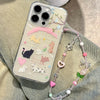 Imd cute animal dog cat bird happy shockproof phone case bracelet cover for iphone 11 12 13 promax 14 15 pro max capa shell