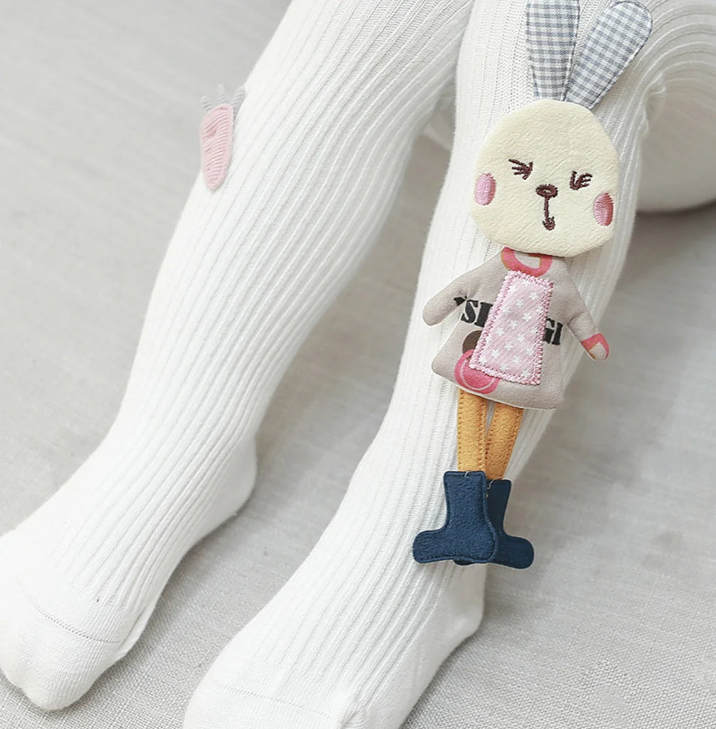 Spring Autumn Tights for Girls Knitted Children's Pantyhose Cartoon Rabbit Kids Girls Tight 2022 Clothes Accessories