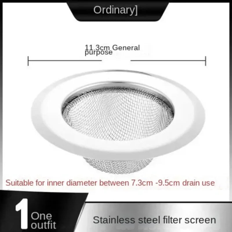 2024 New Kitchen Sink Filter Stainless Steel Anti-blocking Device Wash Basin Pool Filter Sieve Kitchenware Practical Tools