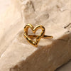 1Pcs Korean Style Design Love Rings Light Luxury Simple Rings Fashion Stain Less Steel Jewelry Engagement Decoration