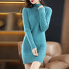 Autumn and Winter 2022 Long Women's Sweater 100% Mink Cashmere High Neck Knitted Pullover Korean Fashion Soft Women's Top