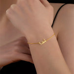 Load image into Gallery viewer, Customized Arabic Name Custom Bracelets for Women Personalized Stainless Steel Gold Chain Islamic Bracelets Baby Bangle Jewelry
