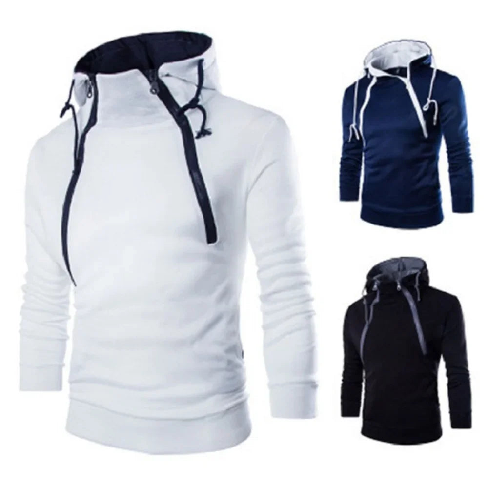 Autumn New Men's Hoodies Sweatshirts Zipper Hoodie Men Sweatshirt Solid Color Man Hoody Sweatshirts For Male