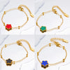 Clover Bracelet for Women Gold Plated Stainless Steel Bracelet Charm Bracelets Women's Hand Bracelets Girls Summer Jewelry