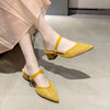 2024 Spring and Autumn New Style Fashionable, Comfortable, Casual and Versatile Sandals Pointed Toe Thin Heels Mesh Slippers