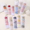 10Pcs/Lot Newborn Print Cotton Alloy Hair Bow Snap Clips Set Fabric Plaid Hairpins Girls Kids Headwear Baby Hair Accessories